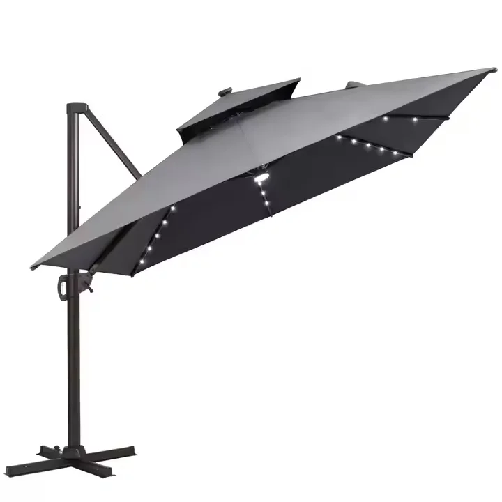 

Factory Direct 10ft Customizable Double Roof Roman Beach Umbrella Durable With Water Base Direct Sales