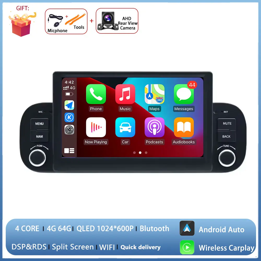 7 ''Voor FIAT Panda 2013 - 2020 Android Auto Radio multimedia Speler GPS Navigatie Draadloze Carplay Intelligente Systemen