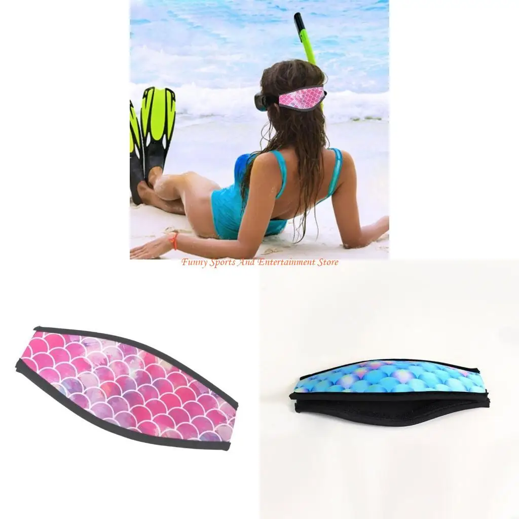 C4DE NonSlip Diving Wrapping Strap Neoprene Diving Mask Strap Hair Protector Wrap Snorkel Mask Head Strap for Men and Women