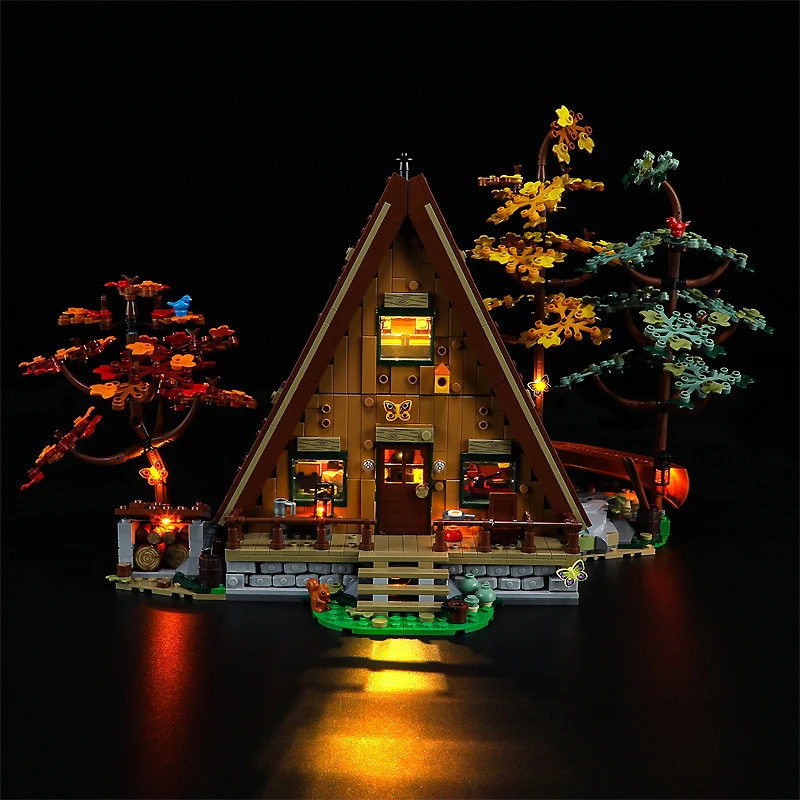 DIY LED Light Kit For LEGO 21338  A-Frame Cabin   (Only LED Light,Without Blocks Model)