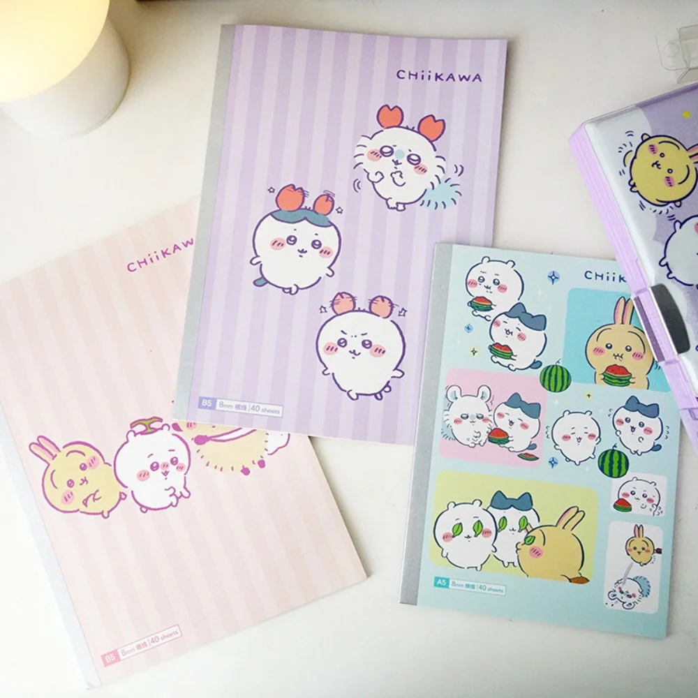 Genuine Chiikawa Usagi Hachiware B5 Lined Notebook 179x252mm Kawaii Writing Journal Study Notes Stationery for Fans Gifts view 3