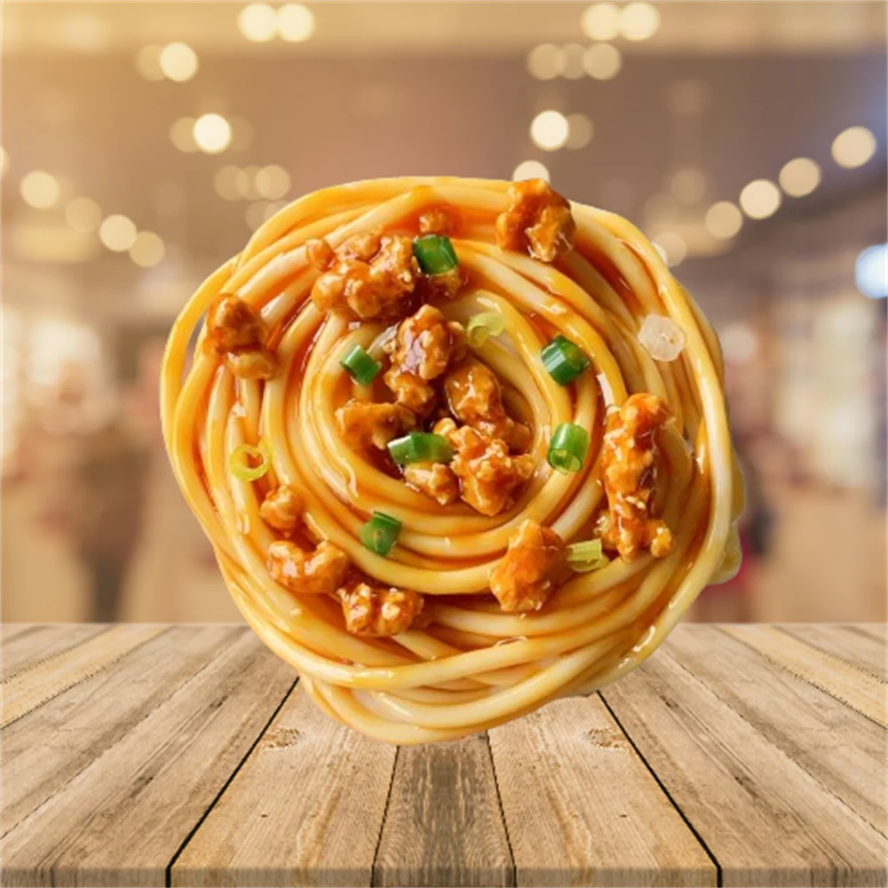 

Spaghetti Cotton Cake Model Sauce Wheat Flour Durum Mill Pasta Food Artificial Stir Oil Ramen Fry Decoration Kitchen Prop Dummy