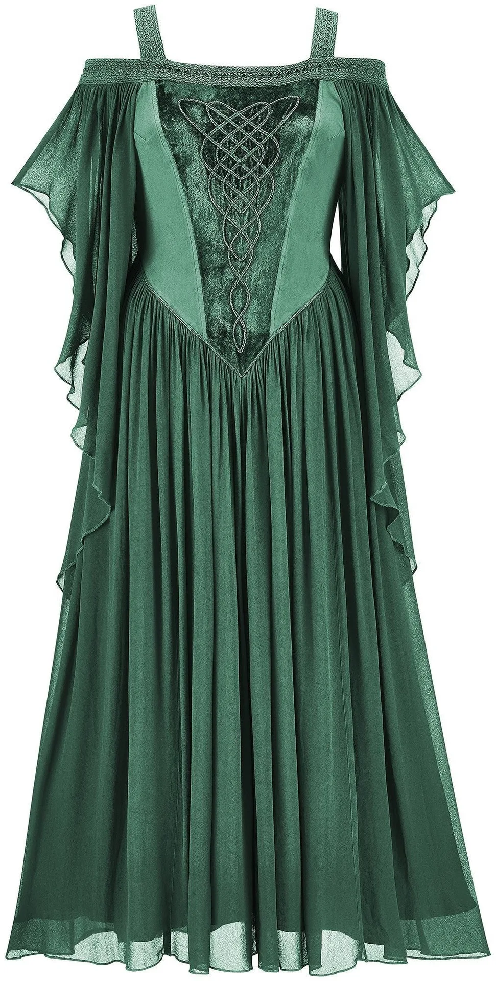 Women Vintage Pixie Chemise Renaissance Medieval Retro Halloween Velvet Witch Cosplay Dress Bat Sleeve Party Costume