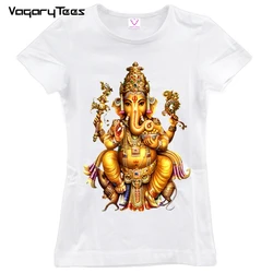 2022 Summer Hindu God T Shirt Women Short Sleeve O-Neck India Ganesha tshirt Shiva The God Top Tee