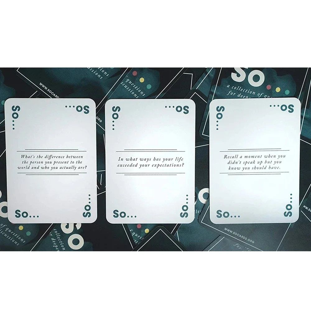 High Quality So Cards Conversation Starter-Special Style Questions Card Game for Adults & Families Party Leisure Board Game image 5