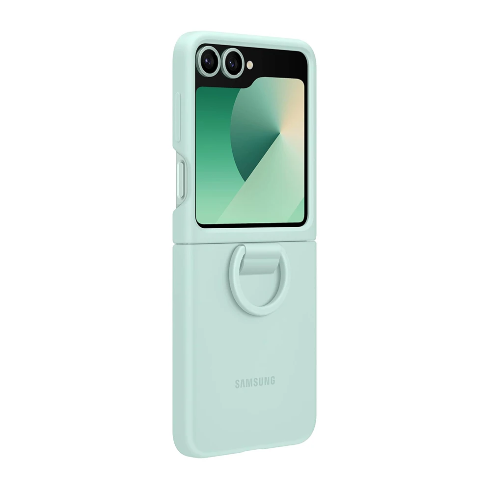 Oryginalne etui z płynnego silikonu z uchwytem na palec do Samsung Galaxy Z Flip6 Z Flip7 FE, odporne na wstrząsy, ochronne etui, oryginalne EF-PF741 — zdjęcie produktu 4