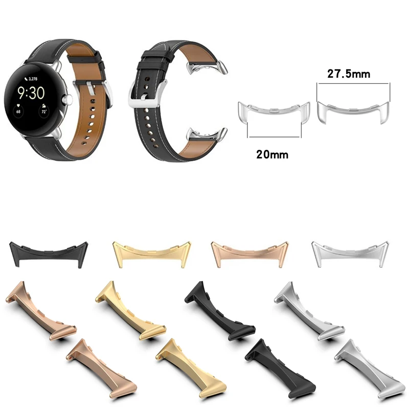 2 sztuk/partia Metal Watchband Adapter złącze dla Google Pixel Watch Band DIY narzędzie 20mm ze stali nierdzewnej skórzany pasek hurtownie