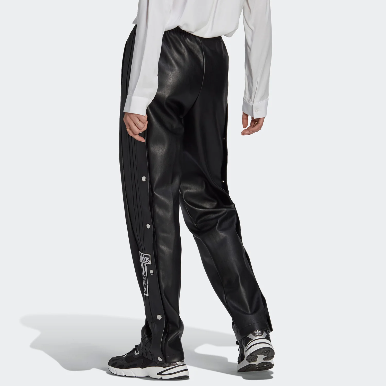 Adidas Authentic Trefoil New Women's Casual Zip-Up Fashion Leather Pants II6099