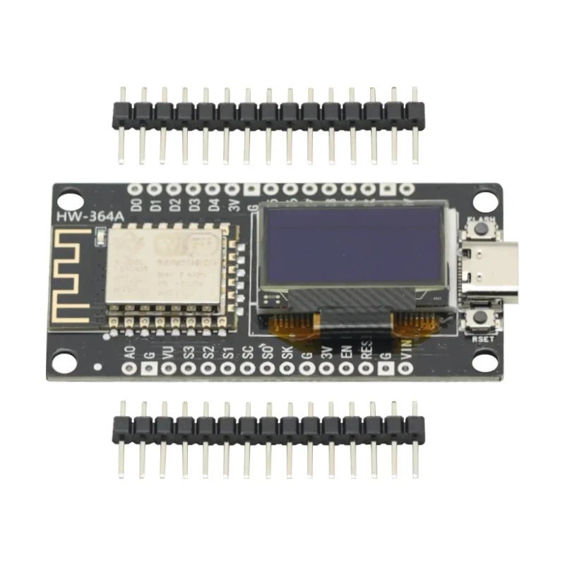 

NodeMCU ESP8266 V3 Development Board With 0.96 Inch OLED Display CH340 ESP-12F WiFi Module TYPE-C USB For Arduino/Micropython