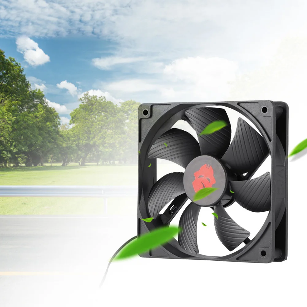 12cm Big 4 Pin High Speed Desktop Chassis Fan 12V Computer Case Radiator Cooler PC Desktop Laptop Accessaries Supplies Parts