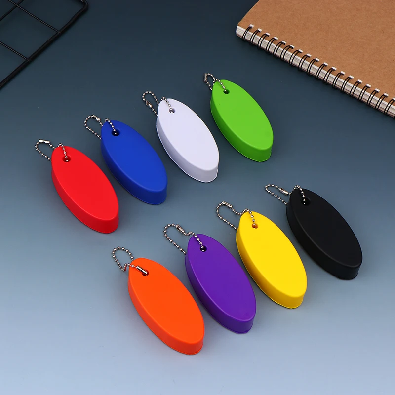 New Oval Foam Floating Buoyant Keychain For Water Sports Marine Boat Swimming Kayak Rafting Key Canoe Keyring Surf Accessory