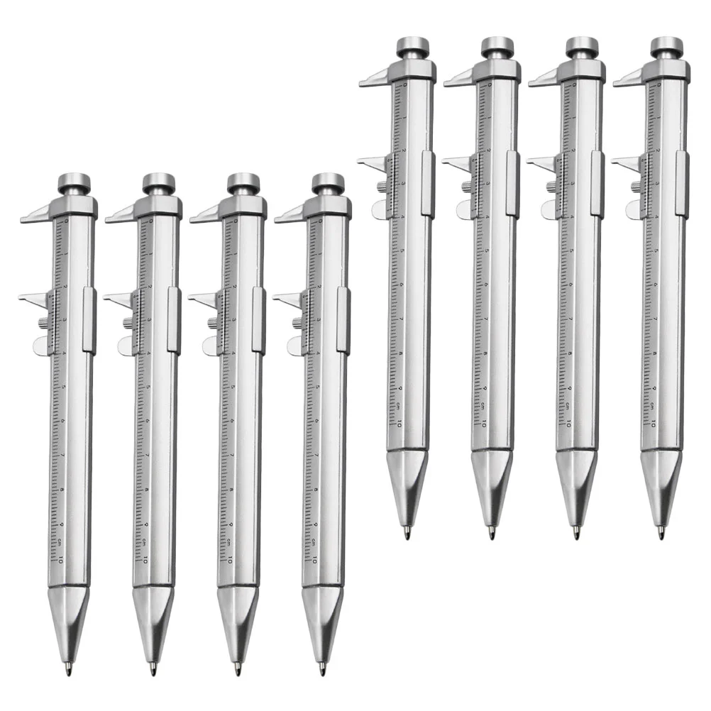 

8 Pcs Caliper Ballpoint Pen Student Writing Scaled Students Stationery Plastic Ball-point Multi-use