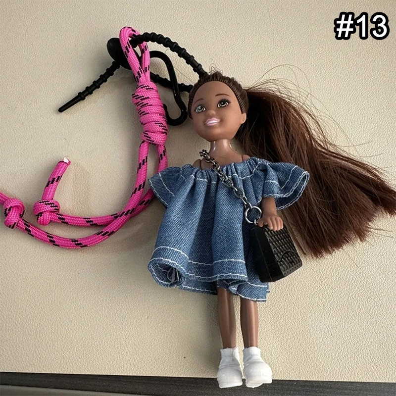 Niedlicher Puppentaschen-Anhänger, Schlüsselanhänger, hängende Verzierung, DIY, Wechselkleidung, Auto-Schlüsselanhänger, Taschendekoration für Barbie-Puppe, süße Mädchen 2024