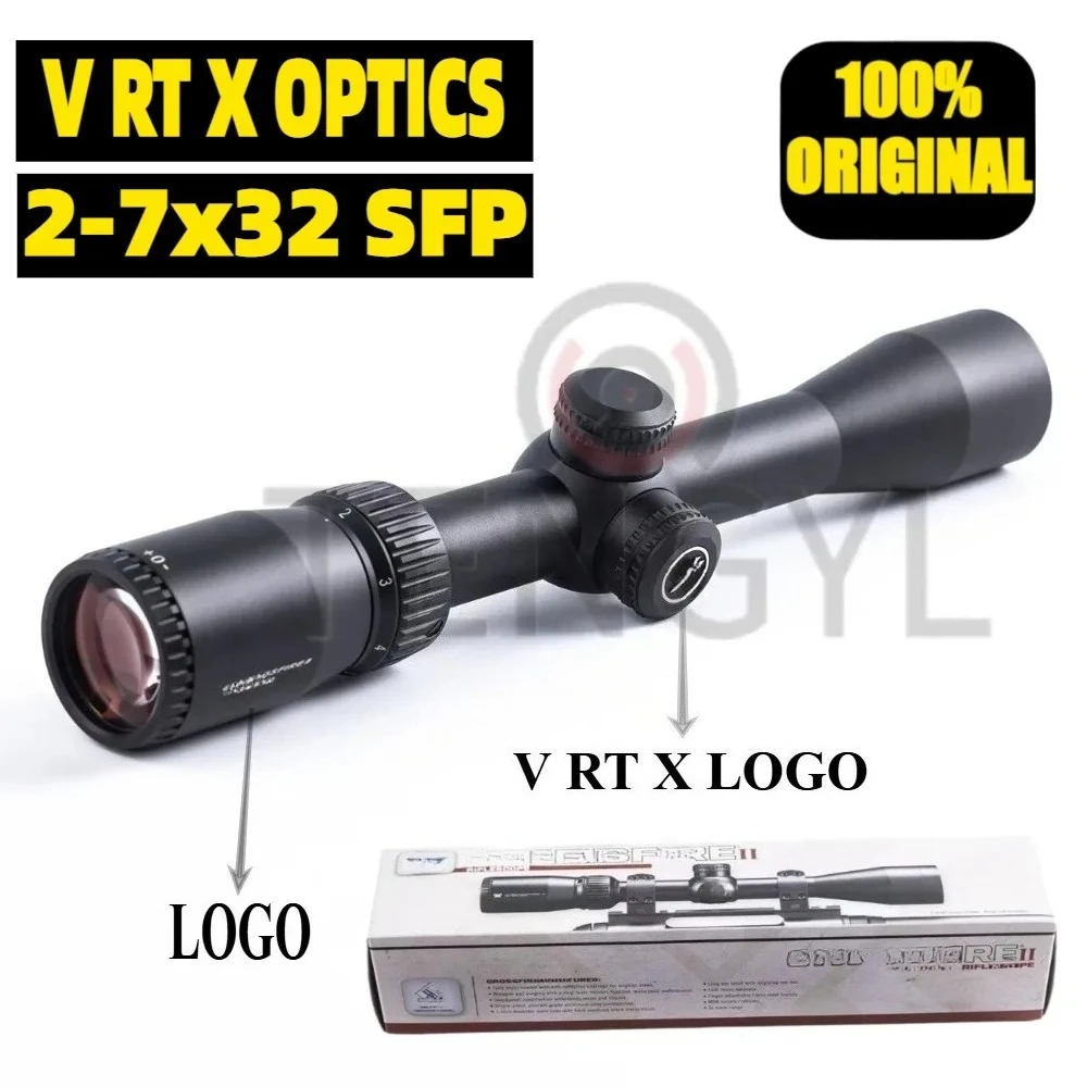 

Original V RT X Optics C F Ⅱ 2-7×32 Second Focal Plane(SFP) Hunting Riflescope Dead-Hold BDC Reticle 1 inch/25mm Tube