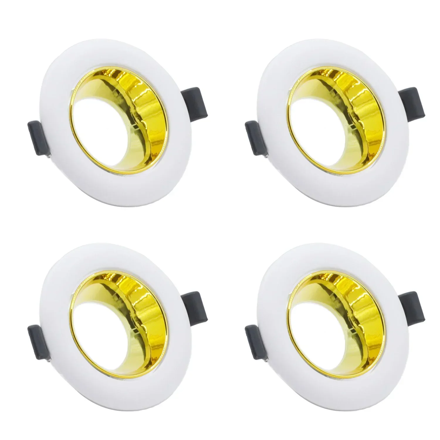 Imagem -03 - Downlight Led Embutido Ajustável Spot Frame Down Light Acessórios para Suporte de Fixação Branco-ouro Gu10 Mr16 Pcs Pcs Pcs 10 Pcs