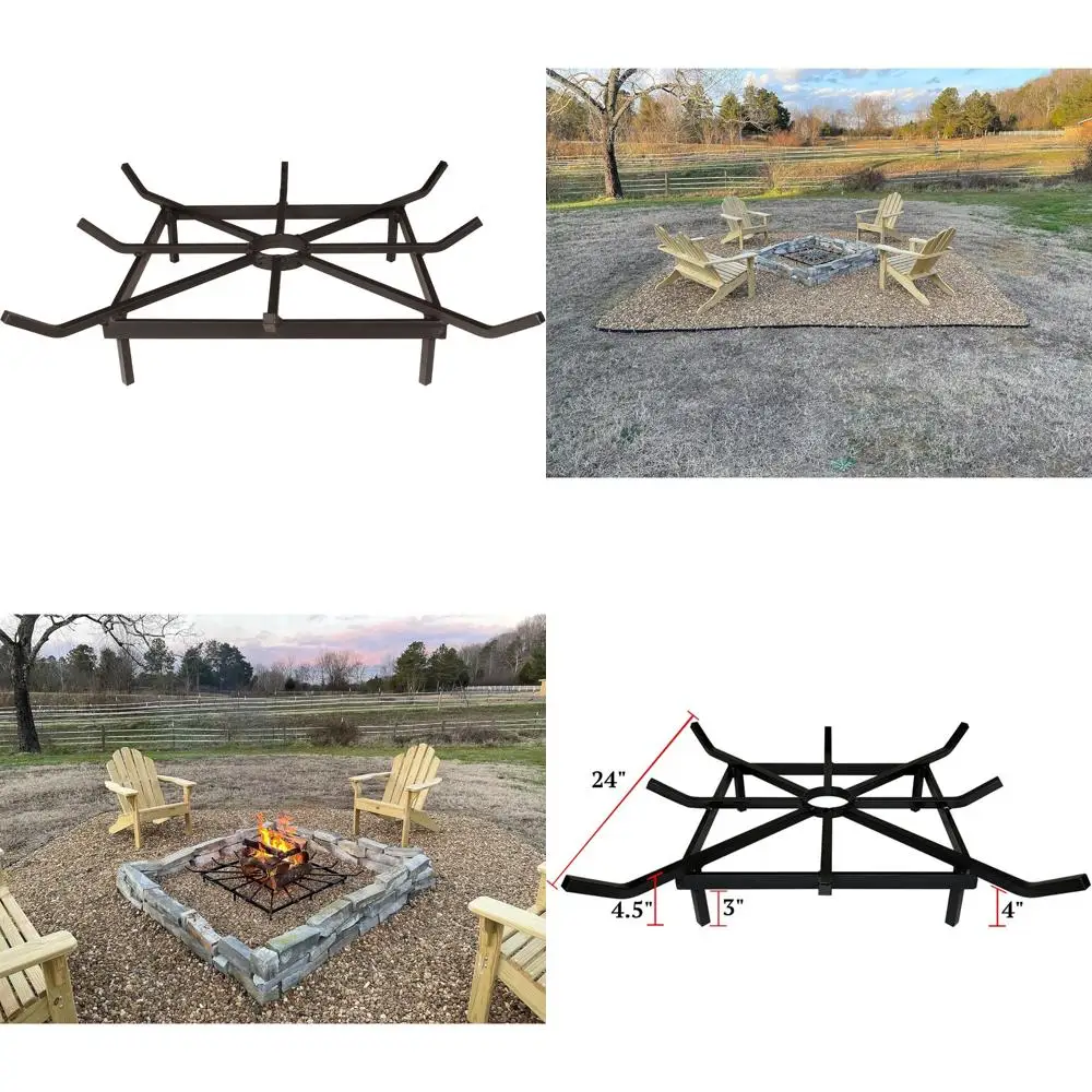 

24 inch square fire pit grate - american made