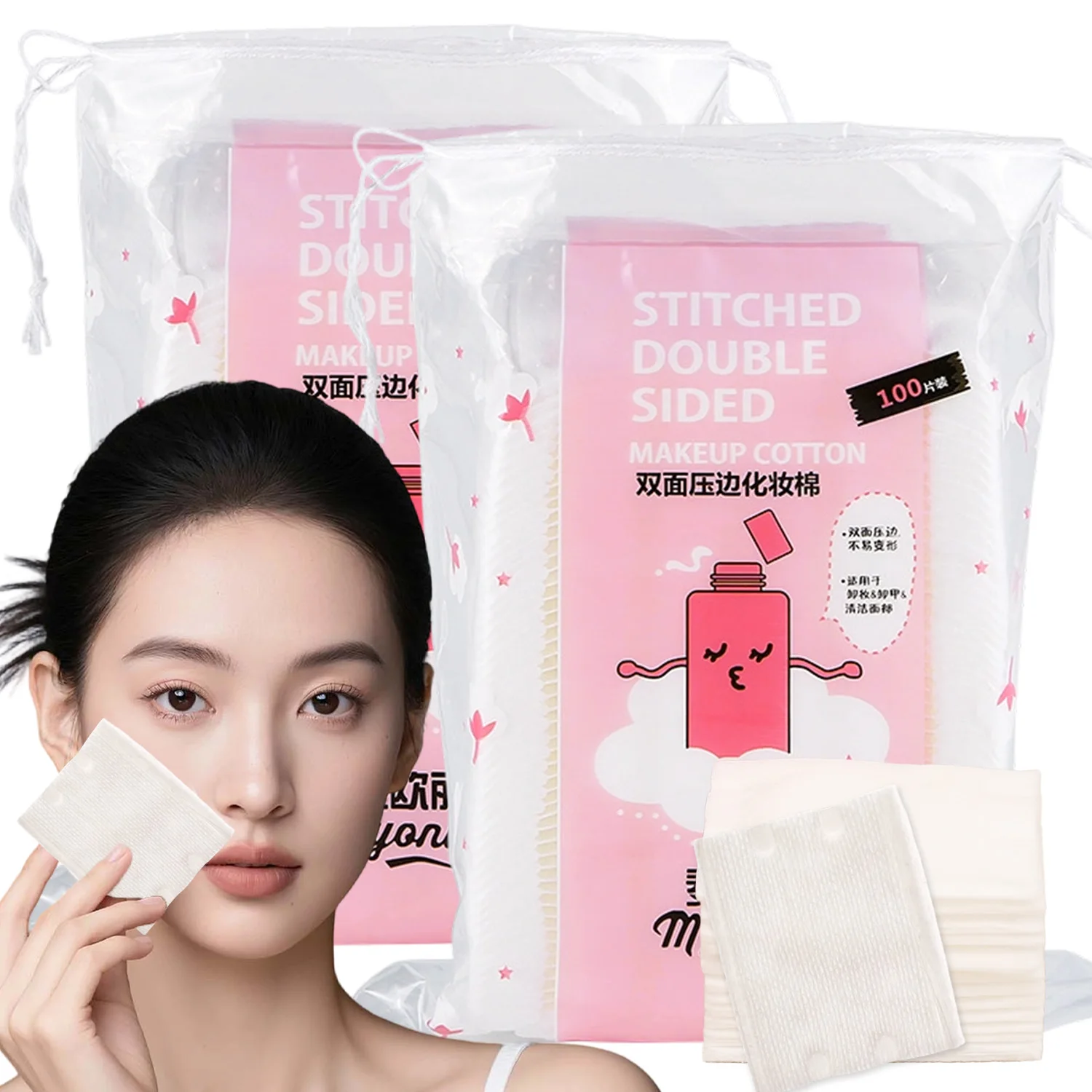 50/100 قطعة منصات القطن الوجه مزيل ماكياج وسادات قطنية المتاح أدوات تنظيف لينة للوجه العين الشفاه مزيل طلاء الأظافر #1