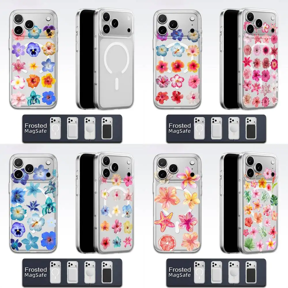 

Flower Collage Puzzle Phone Case For iPhone 17,16,15,14,13,12,11,Pro,Max,Plus,E,Air,Mini Magsafe Transparent
