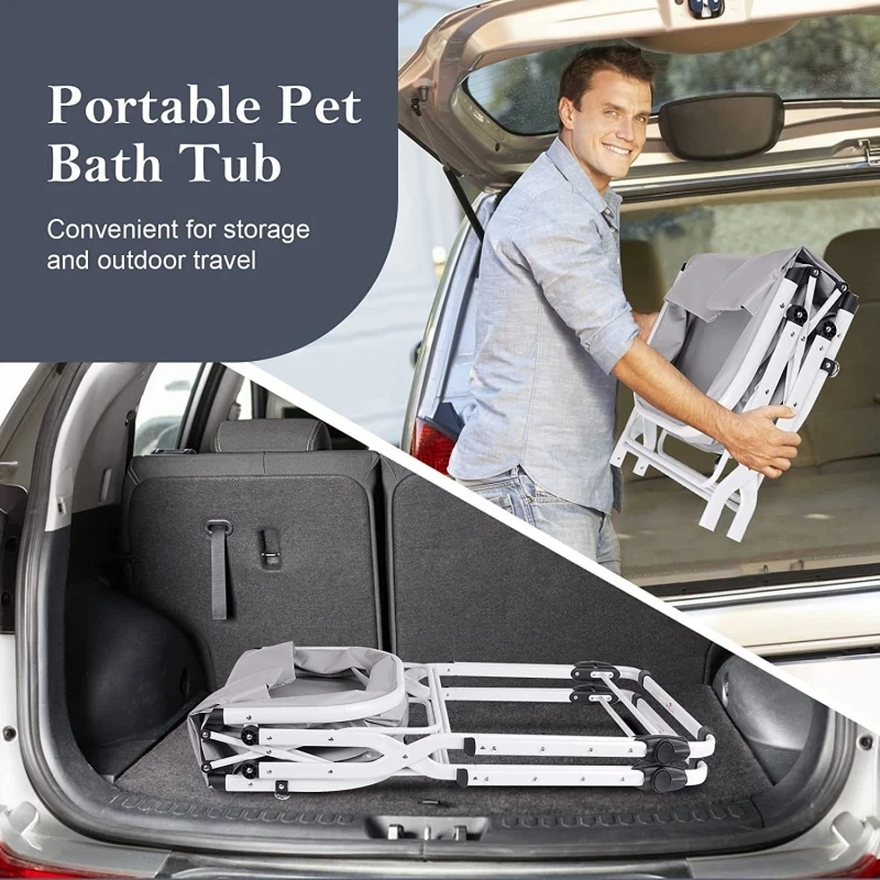 Portable Pet Bathtub Foldable Elevated Small Medium Dog Bath Tubs for Bathing Shower Grooming Dog Washing Pool for mascotas