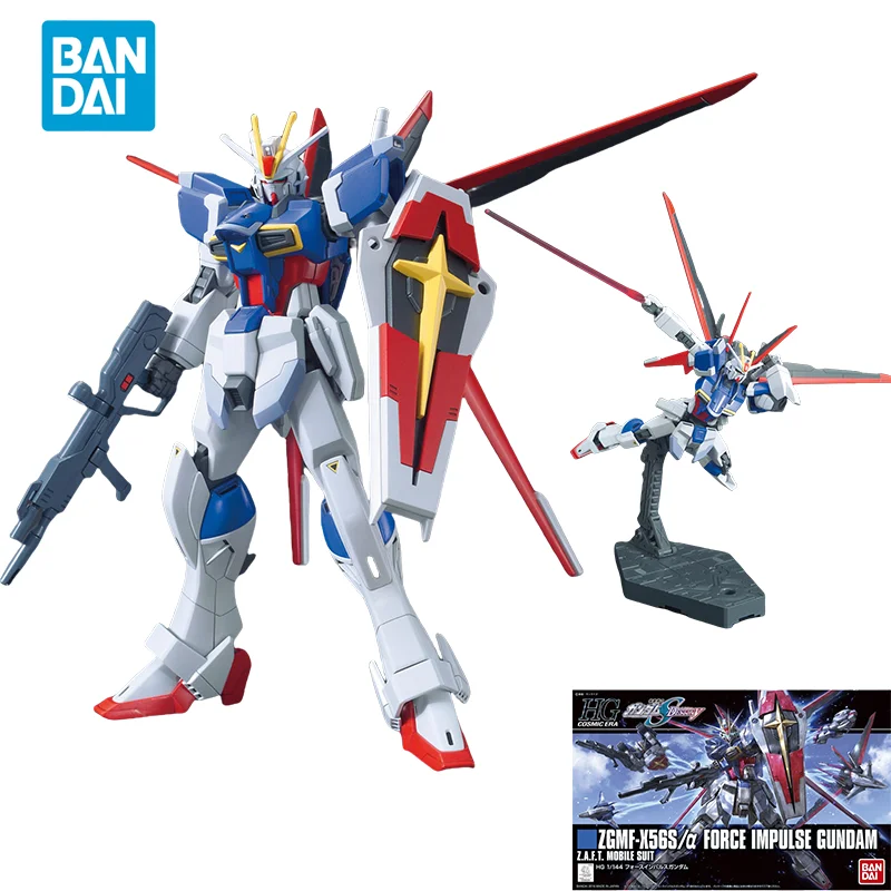 Spot Direct Delivery Bandai Original Anime GUNDAM Model HGCE 1/144 ZGMF-X56S/α FORCE IMPULSE GUNDAM Action Figure Toys for Kids