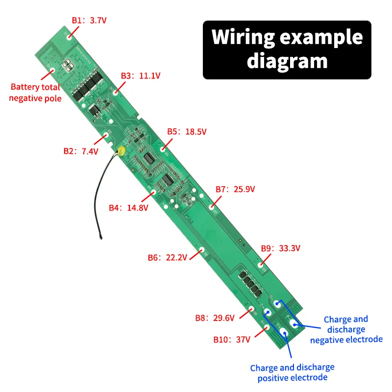 Bisida 10S36V15A split port integrated board with NTC with shell integrated solution scooter battery pack