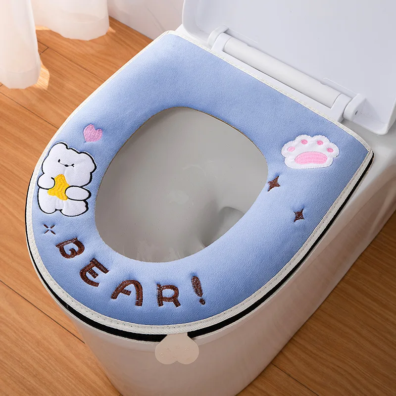 Home Soft Toilet seat pad Winter WC Covers Four Seasons Universal Potty Cushion Thickened Case Warm Toilet Mat for Closestool