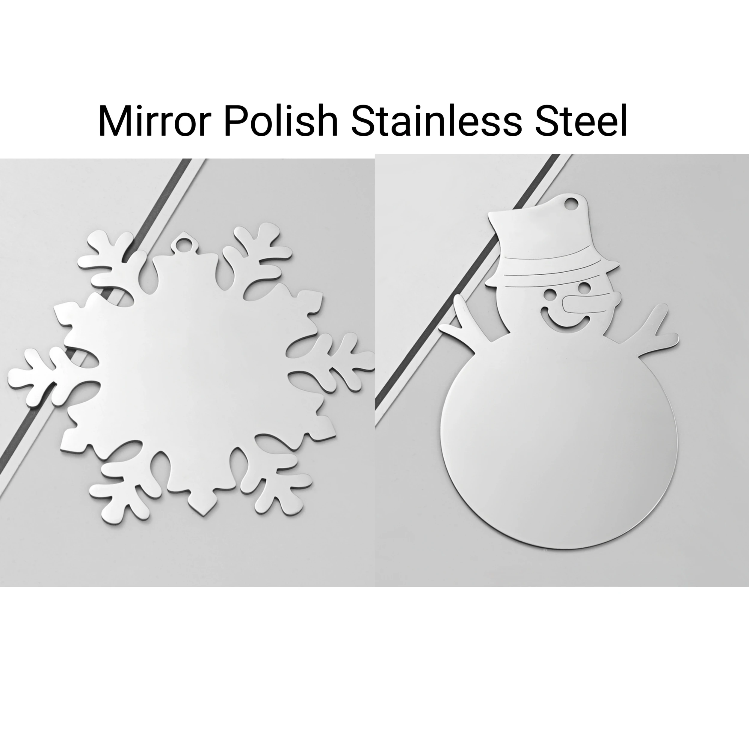 

3Pcs/Lot Mirror Polish Stainless Steel Snowman Charms Big Pendant For Home Xmas Tree Hanging Gifts