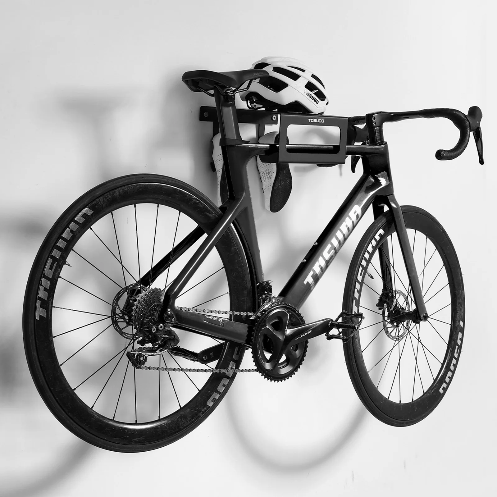 TOSUOD Fahrrad-Ausstellungsständer, wärmgerolltes Stahlmaterial, robust und praktisch für Straßen- und Mountainbike-Wandhalterung für Fahrräder – Detail 11