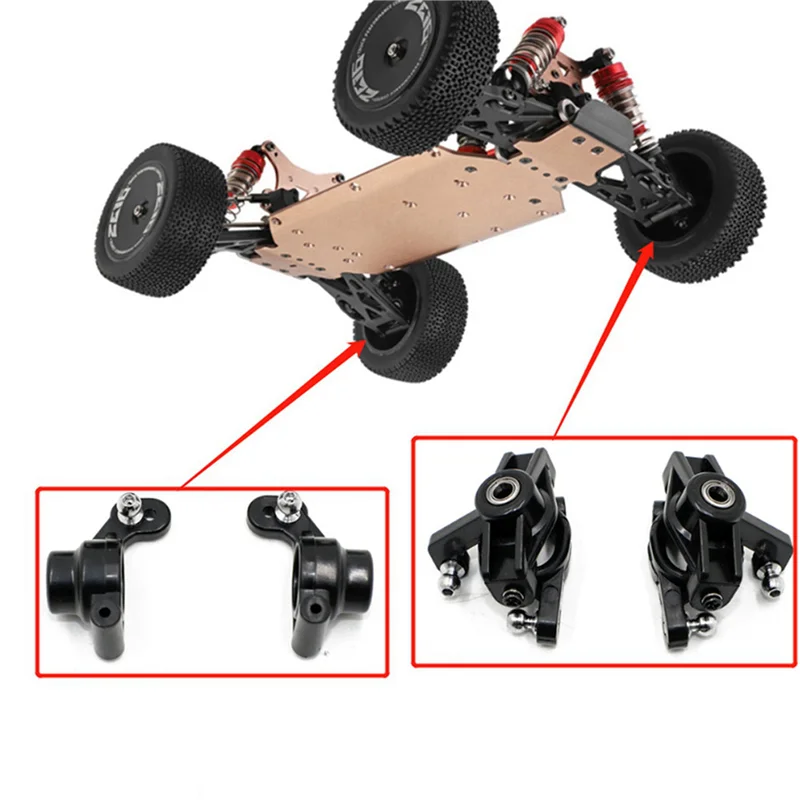 X18A-10X nudillo de dirección portador de buje C juego de portador de buje trasero para Wltoys 144001 144010 124016 124017 124019 piezas de repuesto de coche teledirigido