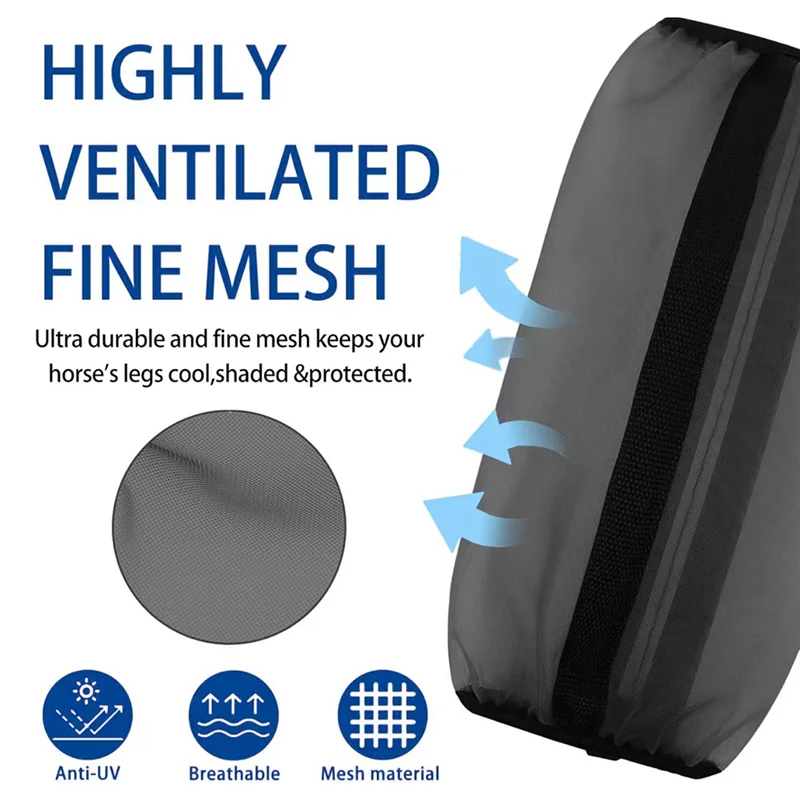 A30F-طماق الحصان طماق لوازم الفروسية الحصان طماق مكافحة البعوض واقية والعتاد حافر حماية الحصان طماق