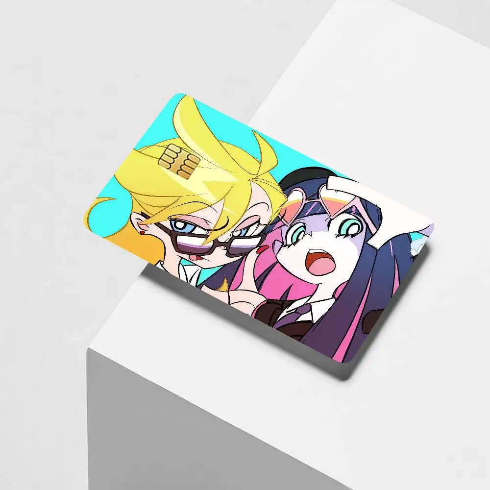 Cartoon cool girl P-Panty S-Stocking Credit Card Decorative Card Stickers Suitable For Bank Cards Metro Transit Anti-scratch