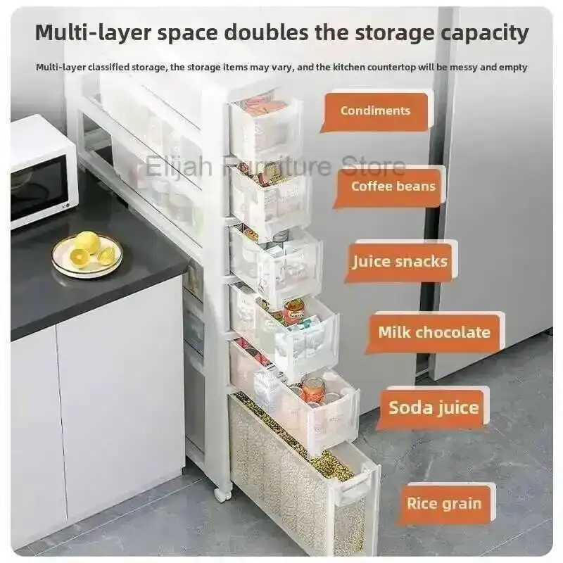 Shelf,ultra Crevice Kitchen Cabinet,bathroom Narrow Storage Cabinet,refrigerator Side Cabinet,extremely Narrow Pull-out Cabinet