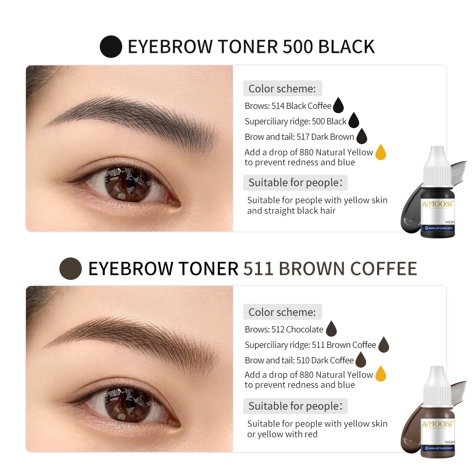 AIMOOSI Augenbrauen-Tattoo-Tinte 15ML Flüssig Professionelle Permanent Make-up Microblading Augenbrauen Eyeliner Tattoo-Tinte für Permanent-Make-up-Künstler – Detail 8
