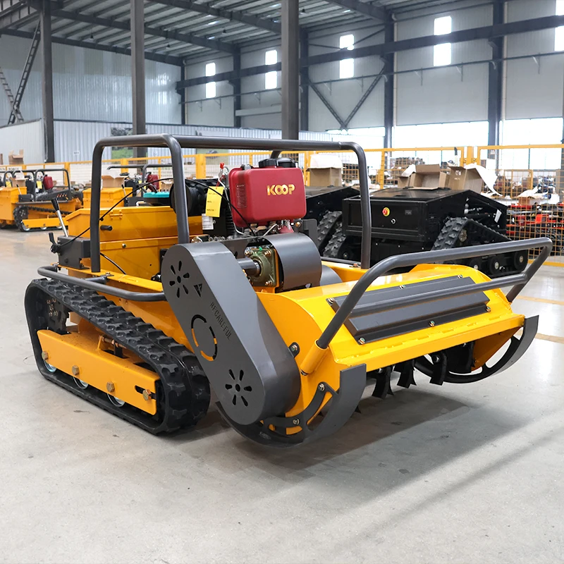 800mm diesel Crawler zero Turn Remote Control Lawn Flail Mower for Farm