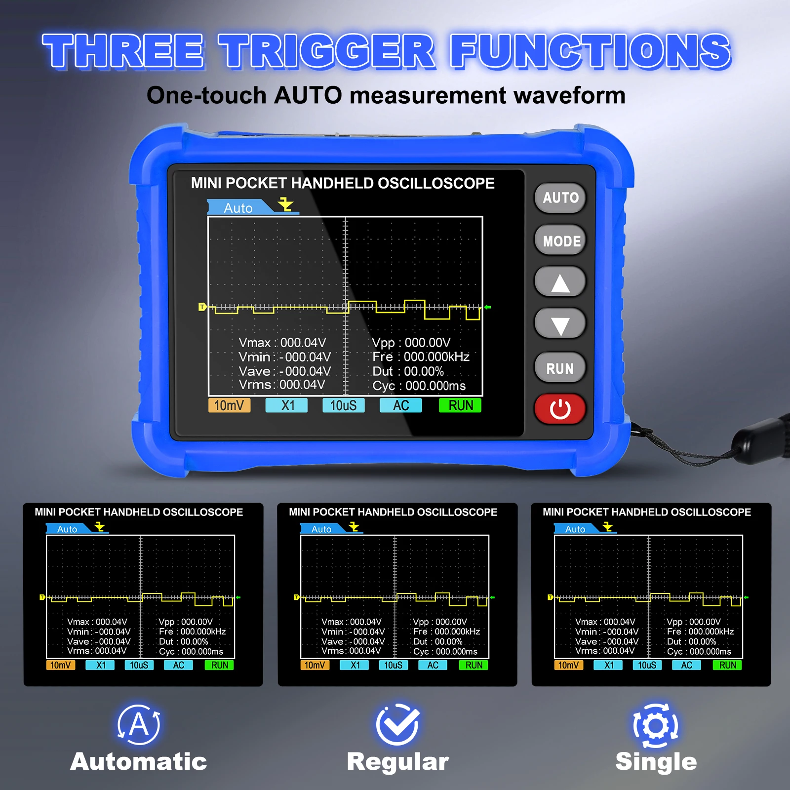 High-Performance Lightweight Handheld Oscilloscope - 2.5MS/s Sampling Rate, 250kHz Bandwidth, For Education Research Industry - Image 3