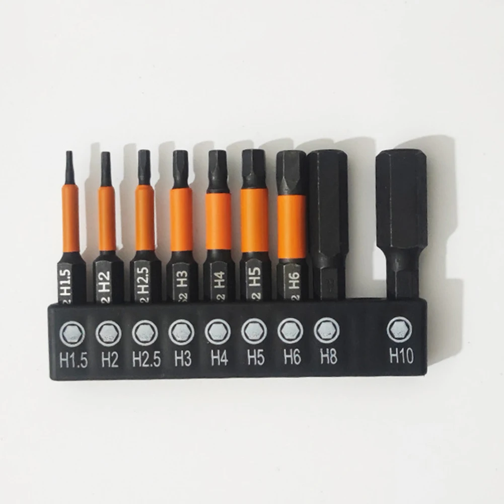 Imagem -02 - Hex Cabeça Chave de Fenda Bit Mudança Rápida Motorista de Impacto Chave de Fenda Magnética Brocas H1.5h2.0 H2.5 h3 h4 h5 h6 h8 H10 Pcs