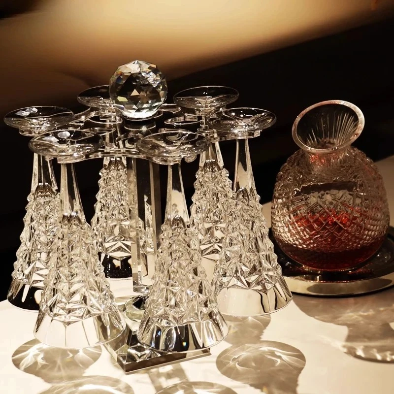 Imported crystal glass classical tall red and white wine glass wine set decanter set