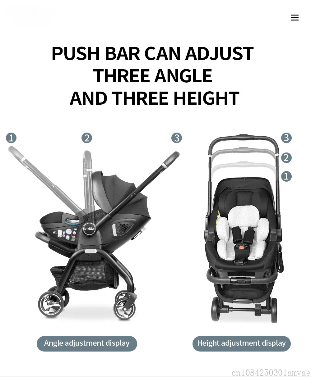 NEUE Baby Kinderwagen 3in1 Neugeborenen Tragbare Kind Auto Sitz Luxus Baby Kinderwagen multifunktionale Baby Wagen zwei-weg EU lager – Detail 11