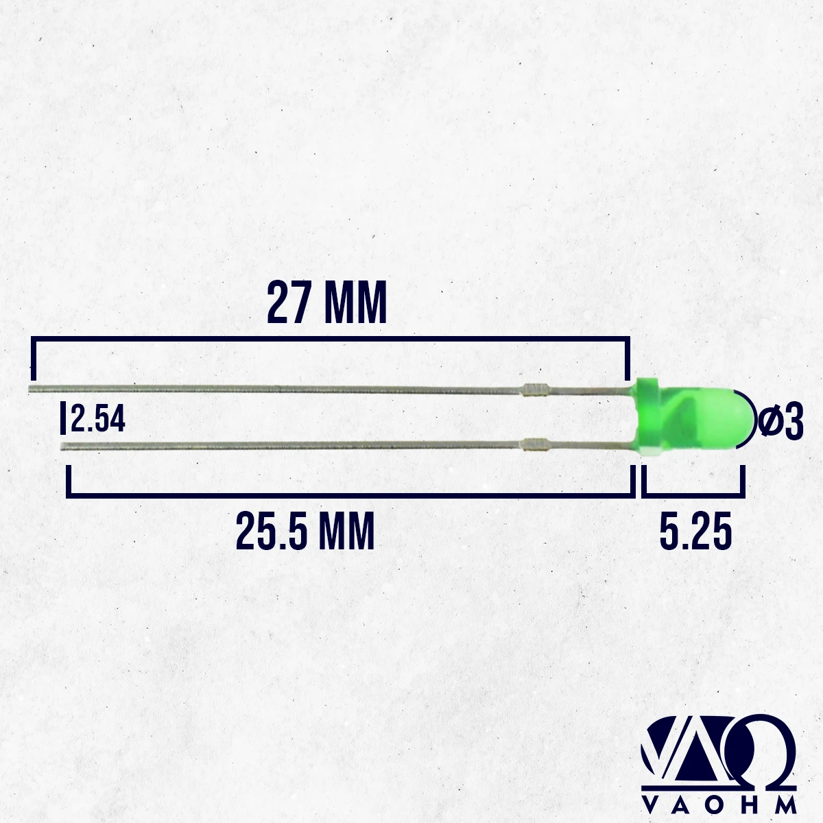 Vaohm 1000PCS F3 3MM LED Green Orange Red Yellow Blue Color Diffused Super Bright