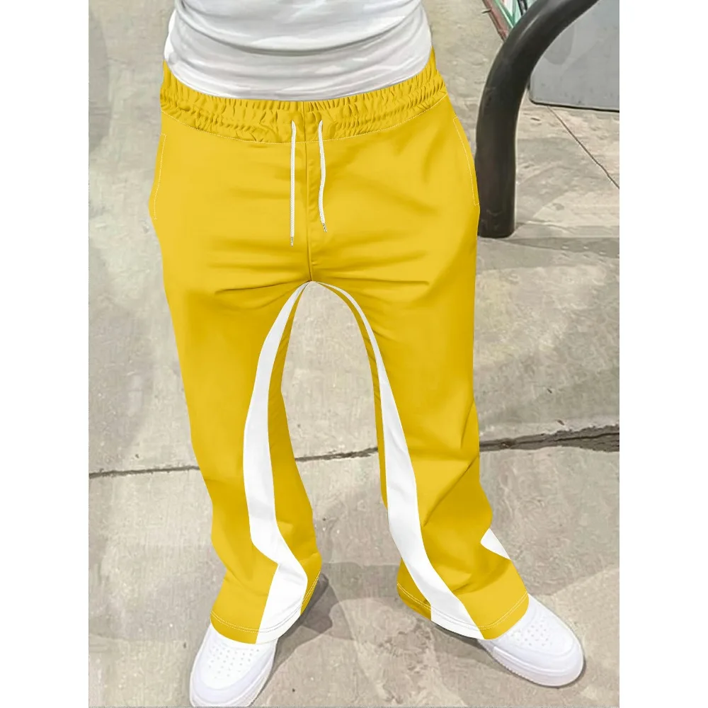 

Men's Trendy Hip - hop Style Casual Sweatpants Striking Flame Elements Paired with "RICH SOON" Eye - catching for Street Wear