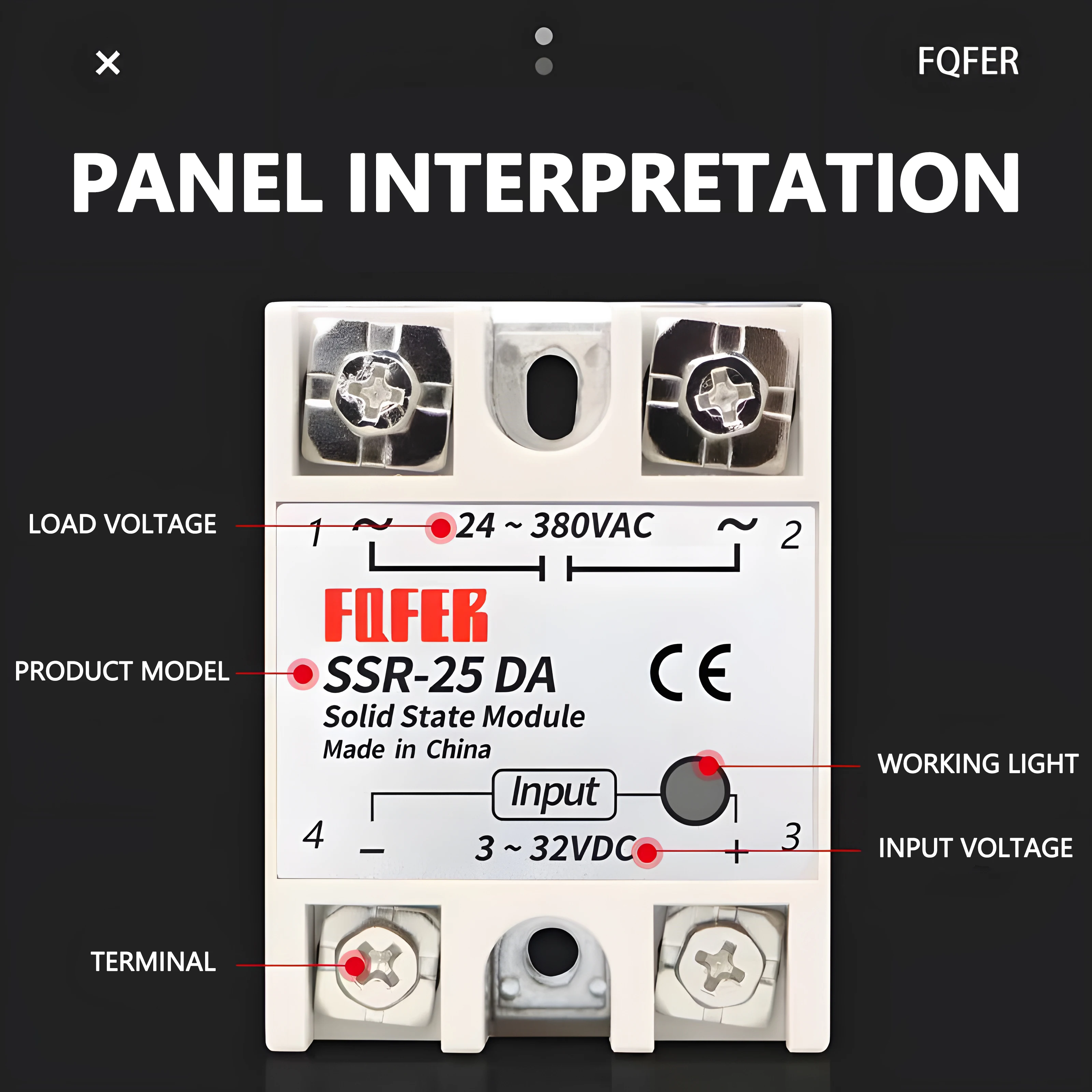 SSR-10/25/40/60/80/100 DA/AA/DD Solid State Relay Module 220V 3-32V Input DC 24-380V AC Output Relay SSR HeatSink SSR