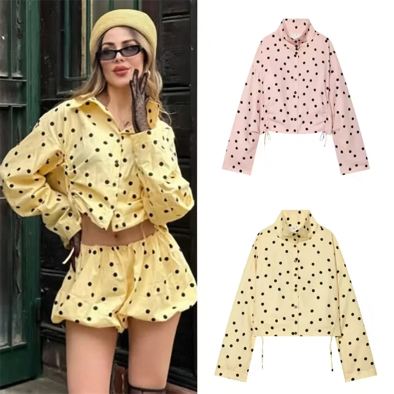 

Women's Jacket 2026 Summer New Style Wave Sleeve Pleated Decorative Loose Jacket Casual Fashion Versatile Hot Sale