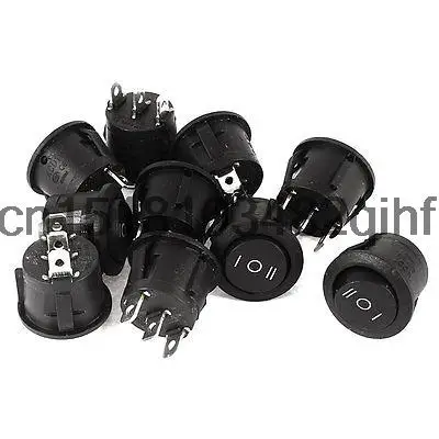 10 Pcs SPDT 3-Terminals Boat Rocker Switch AC 250V 5A 125V 10A