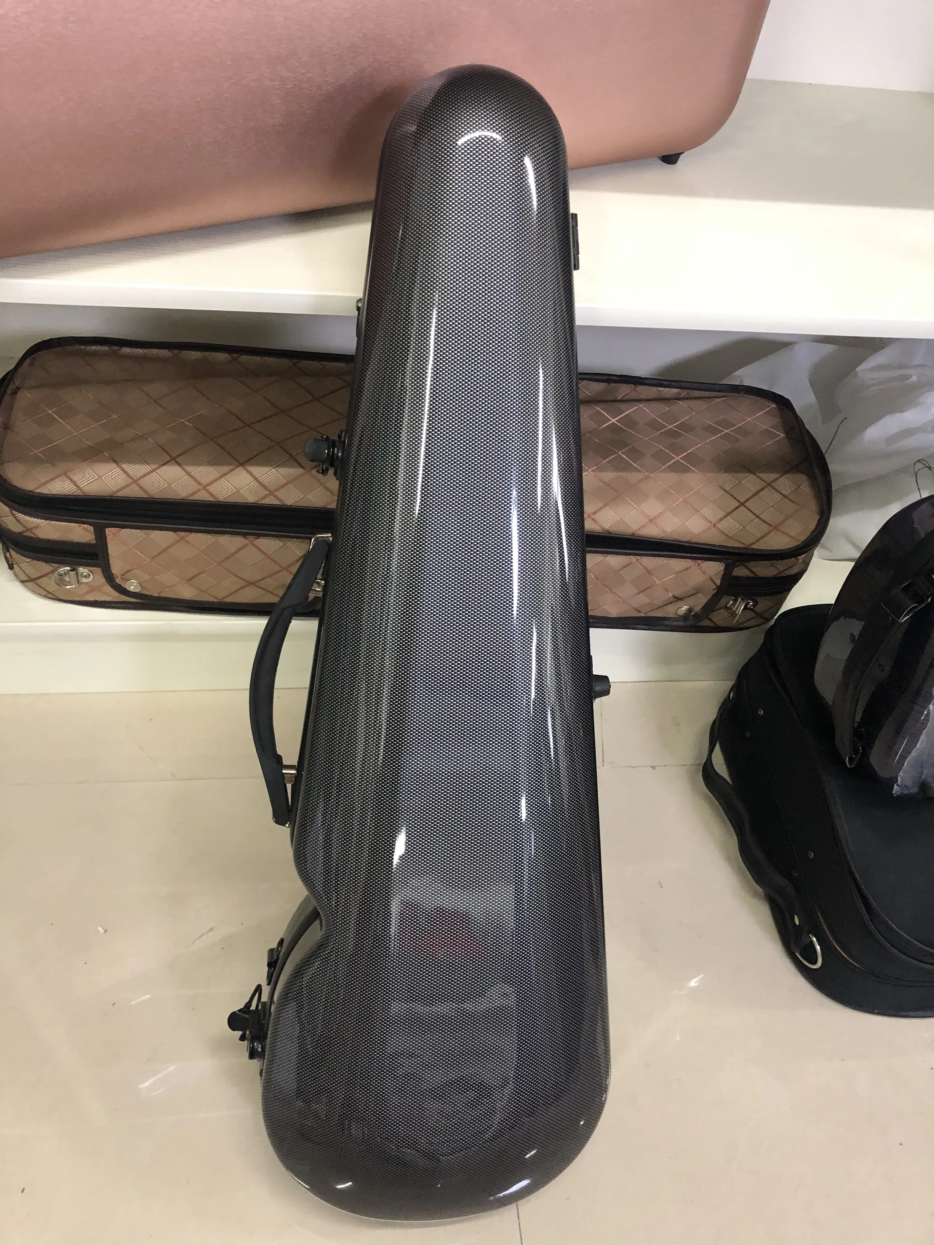 Colorful Triangle Cheap fiberglass violin case