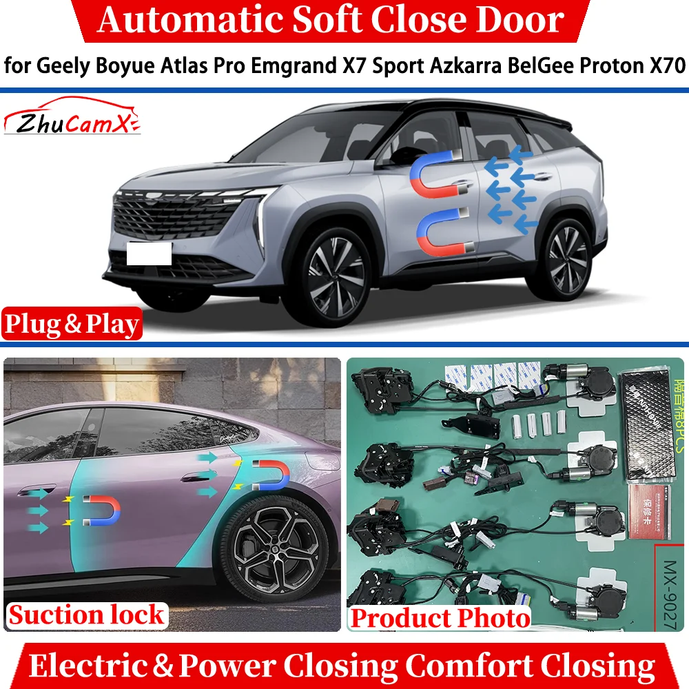 

for Geely Boyue Atlas Pro Emgrand X7 Sport Azkarra BelGee Proton X70 Car Automatic Soft Close Door Electric Closing Suction lock