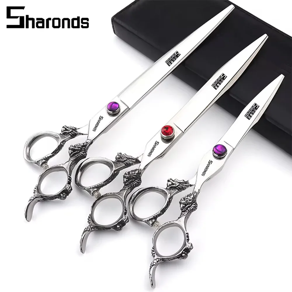 SHARONDS Professional Hairdressing Scissors 6/7/7.5/8/9 Inch Steel Hairdresser Clipers Hairdressers Dedicated Hair Cutting Tools