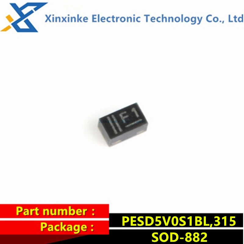 

100PCS PESD5V0S1BL,315 SOD-882 5V Bidirectional 1 Channel SMD ESD Diode