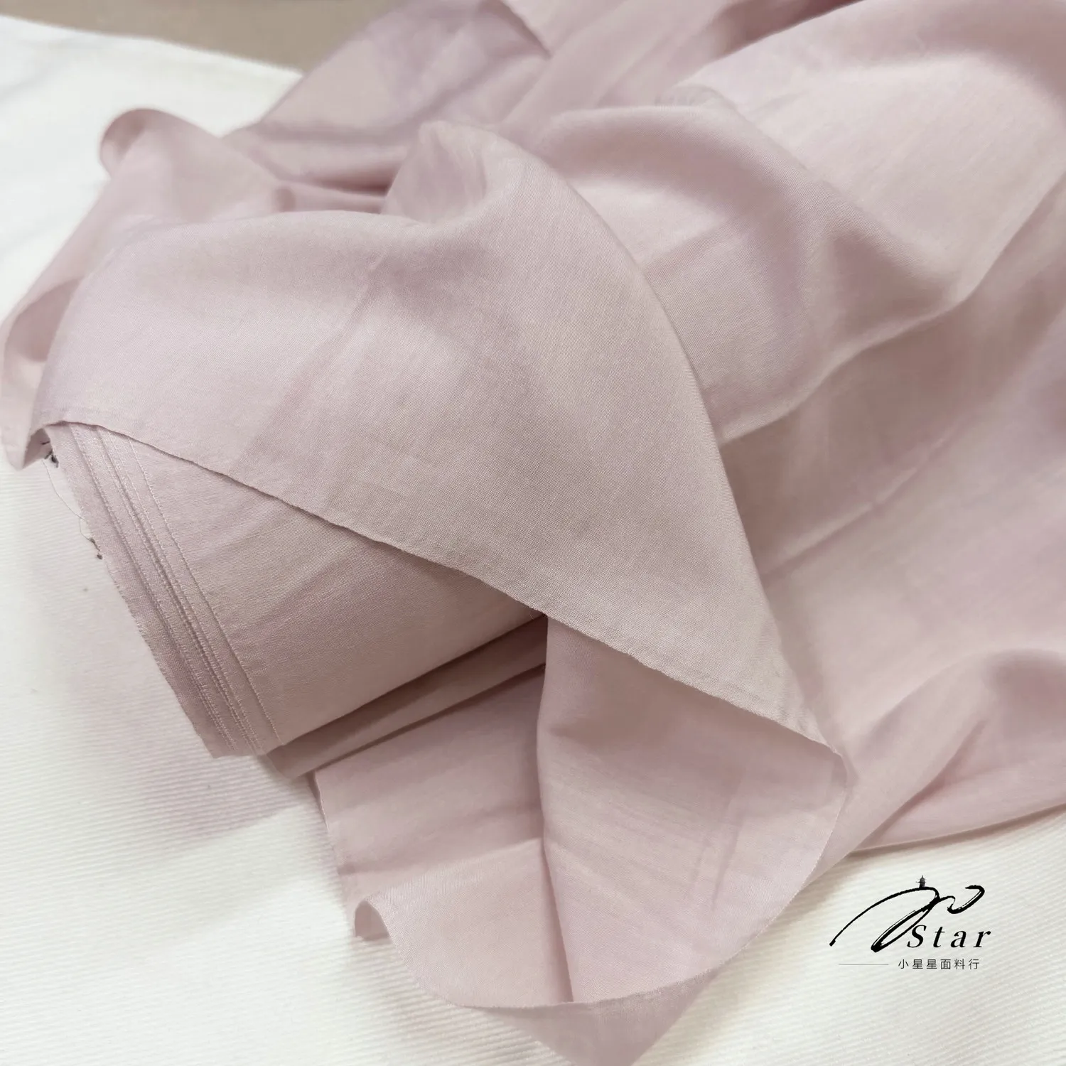 Smooth Draping Gray Pink Washed Silk Cotton Fabric Shirt Dress High-End Lining Silkworm Silk Satin Fabric