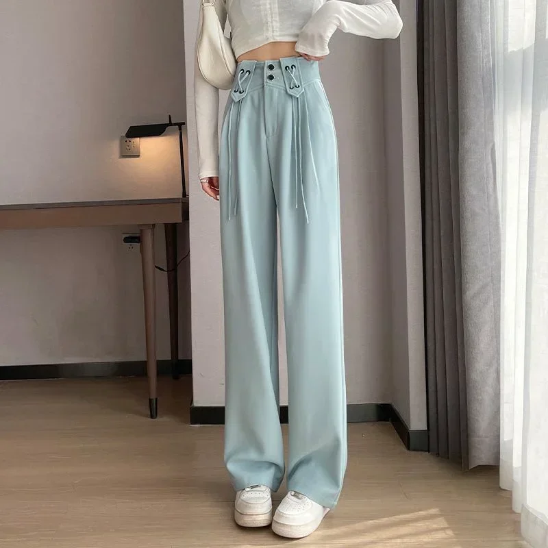 Solid Women's Tailoring Office Work Dress Pants Korean Fashion Female Trousers Xxl Trends 2025 New In Y2k Streetwear Harajuku G