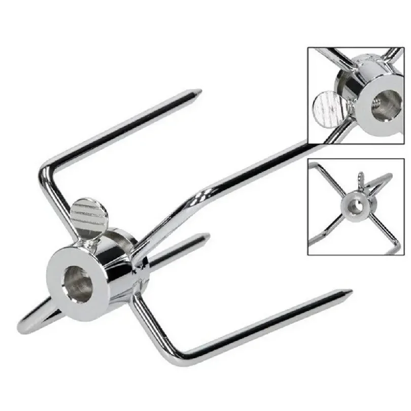 Rotating Fix Fork Barbecue Skewer Oven Accessories Forks Skewer Barbecue Steel Grill Spit Food Bbq Meat Skewer Tool Fork Grill